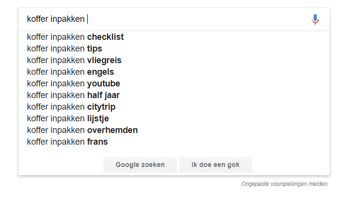 SEO tips voorbeeld