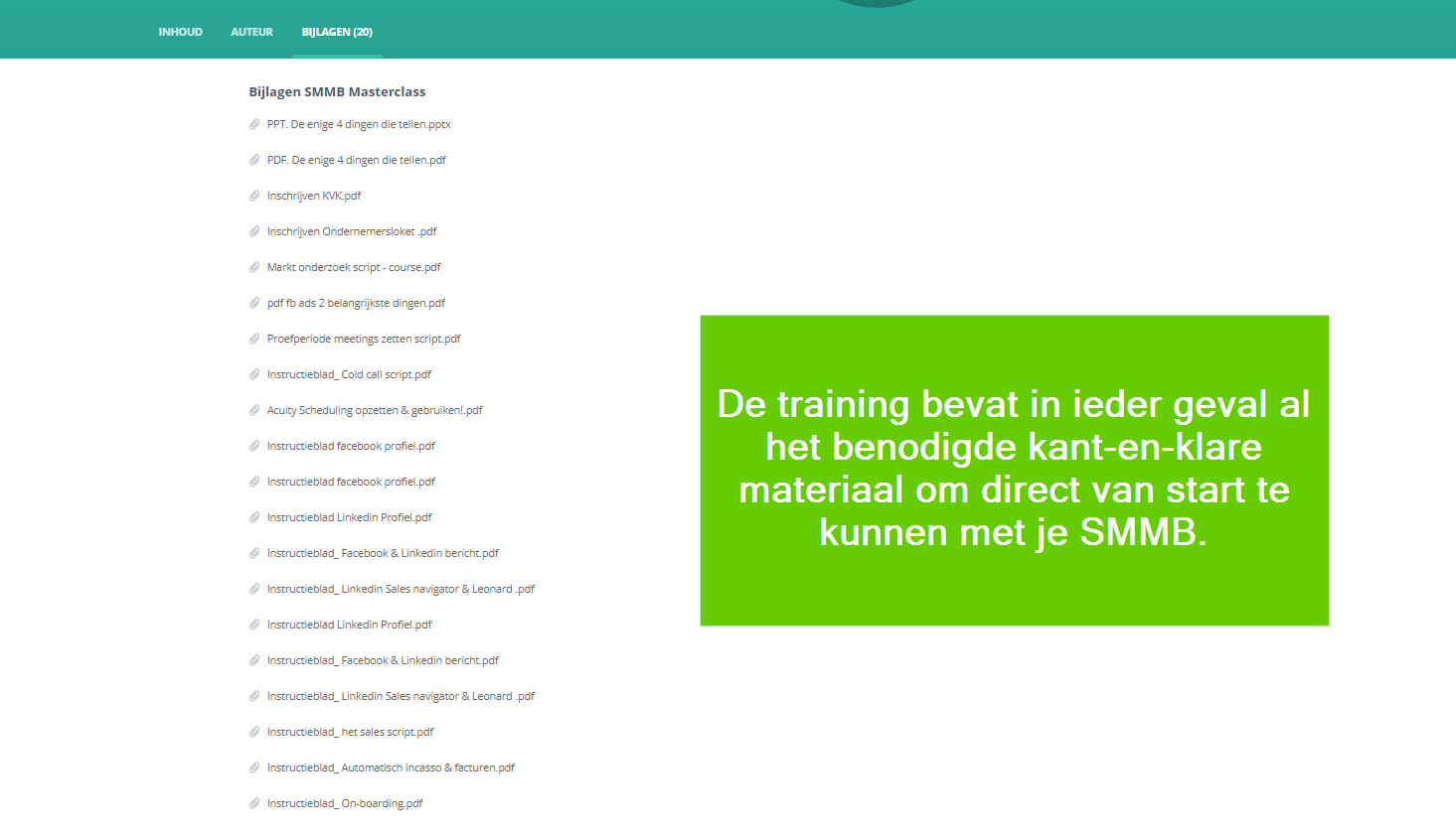hoe ziet de smmb masterclass eruit